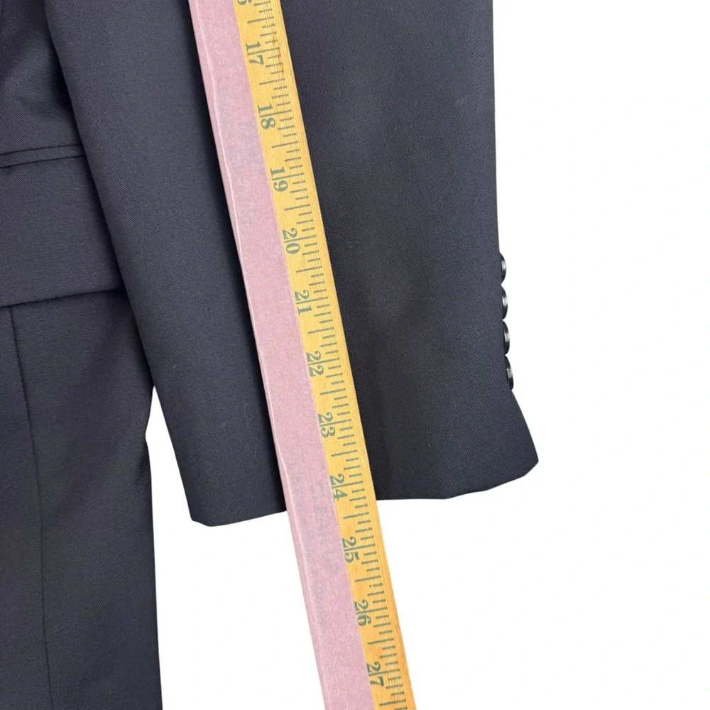 Jos. A. Bank Men 44R Blazer Navy Blue 100% Wool 2-Button Suit Jacket Single Vent